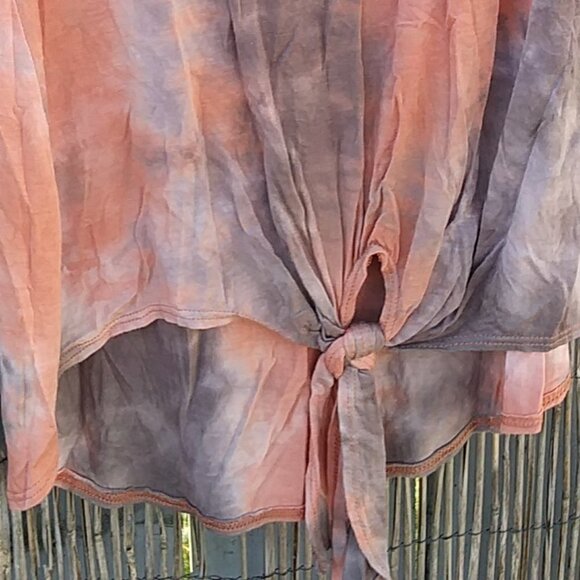 Ginger G Tie-Dyed Sleeveless Tank Top Tied Front Women's - S - Picture 5 of 11